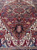 Antique 1920's Persian Heriz 7'8 x 11'2