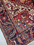 Antique 1920's Persian Heriz 7'8 x 11'2